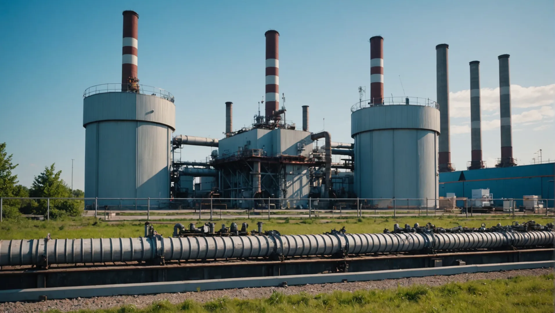 Oil immersed transformer in a power station environment