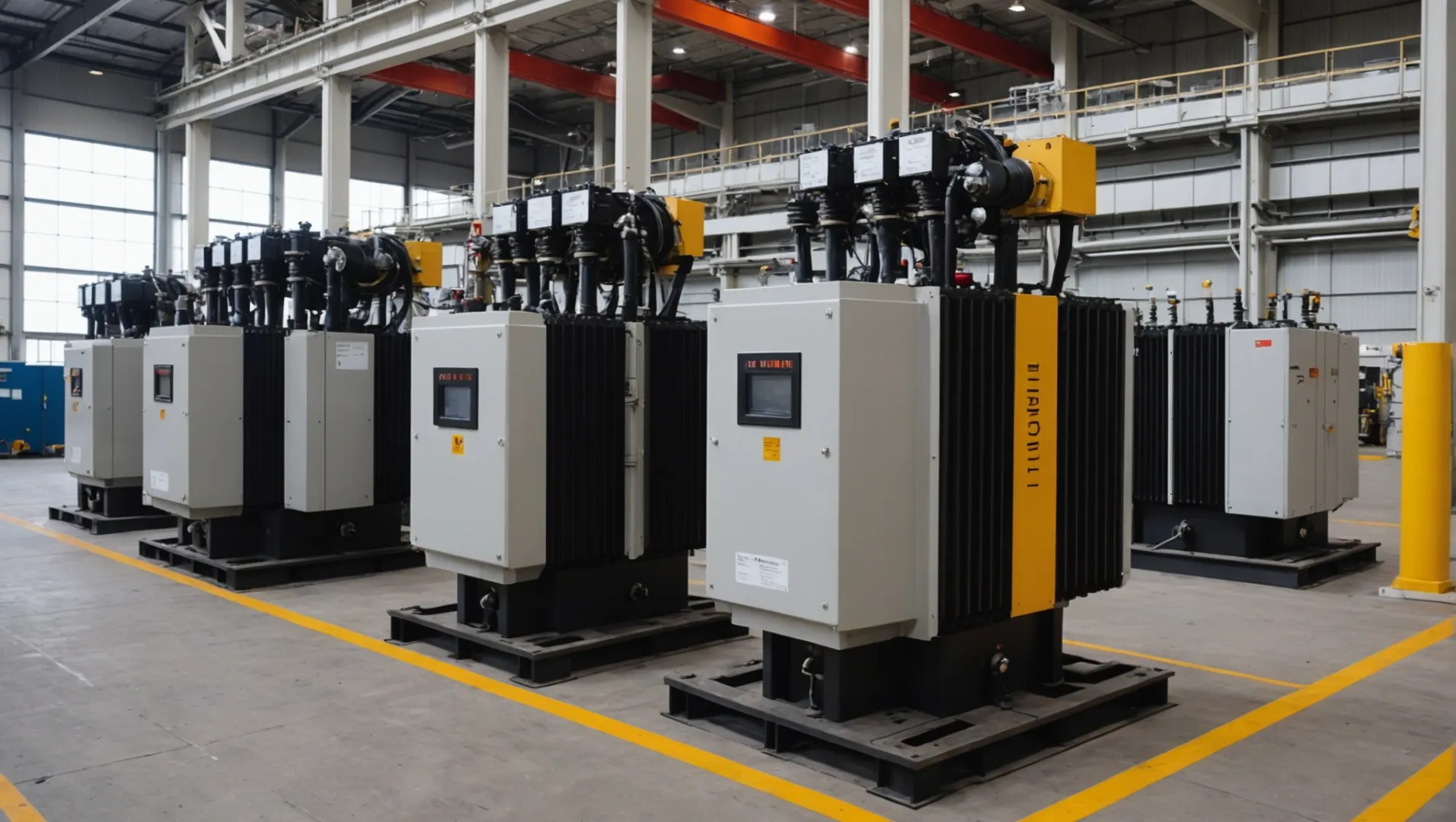 Comparison of oil immersed and dry type transformers in a power station